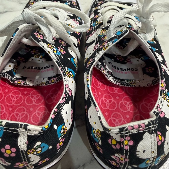 Converse Black and White Hello Kitty Sneakers - Picture 5 of 7